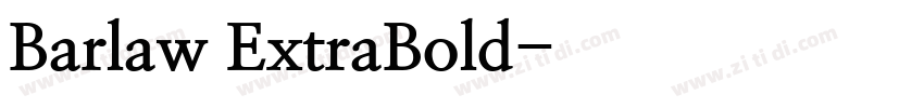 Barlaw ExtraBold字体转换